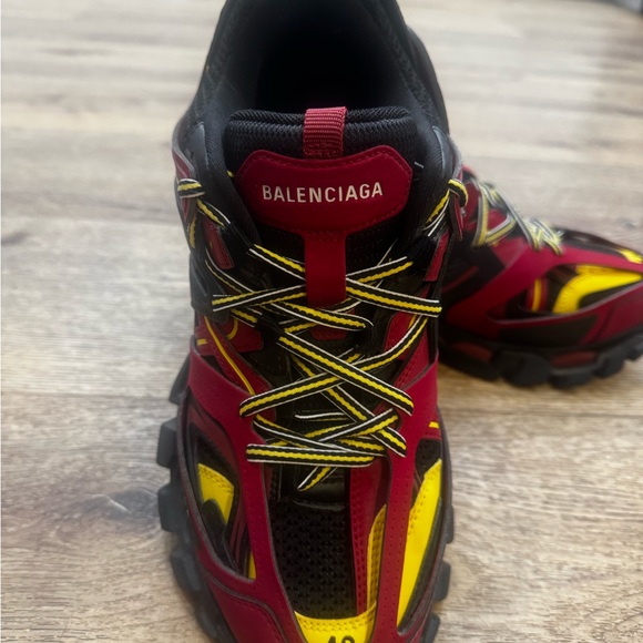 Balenciaga Burgundy and Black Athletic Shoes main image 6